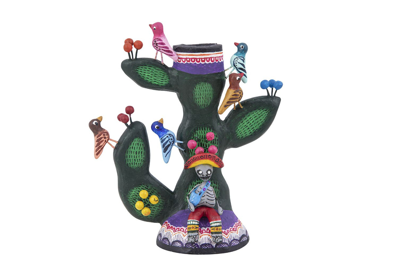 Cactus y muertos - świecznik z Meksyku