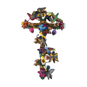 Cruz Mariposa - symbol krzyża - rękodzieło z Meksyku