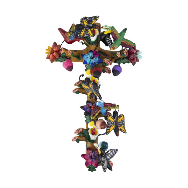 Cruz Mariposa - symbol krzyża - rękodzieło z Meksyku