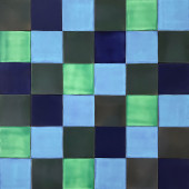 Malaquita - patchwork z płytek jednokolorowych 