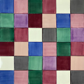 Ciruela - patchwork z płytek jednokolorowych - 90 szt. 1 m2