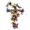 Cruz Mariposa - symbol krzyża - rękodzieło z Meksyku