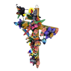 Cruz Mariposa - symbol krzyża - rękodzieło z Meksyku