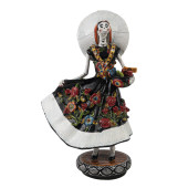 Catrina Tehuana - tradycyjna figura z Meksyku z motywem Talavera