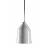 Trompeta blanca - lampa miedziana z białą patyną