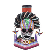 Frida con ofrenda - czaszko-świecznik z Meksyku, wys. 16 cm
