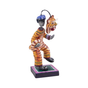 Hombre tigre - Figurka człowiek-tygrys sztuka popularna Meksyk