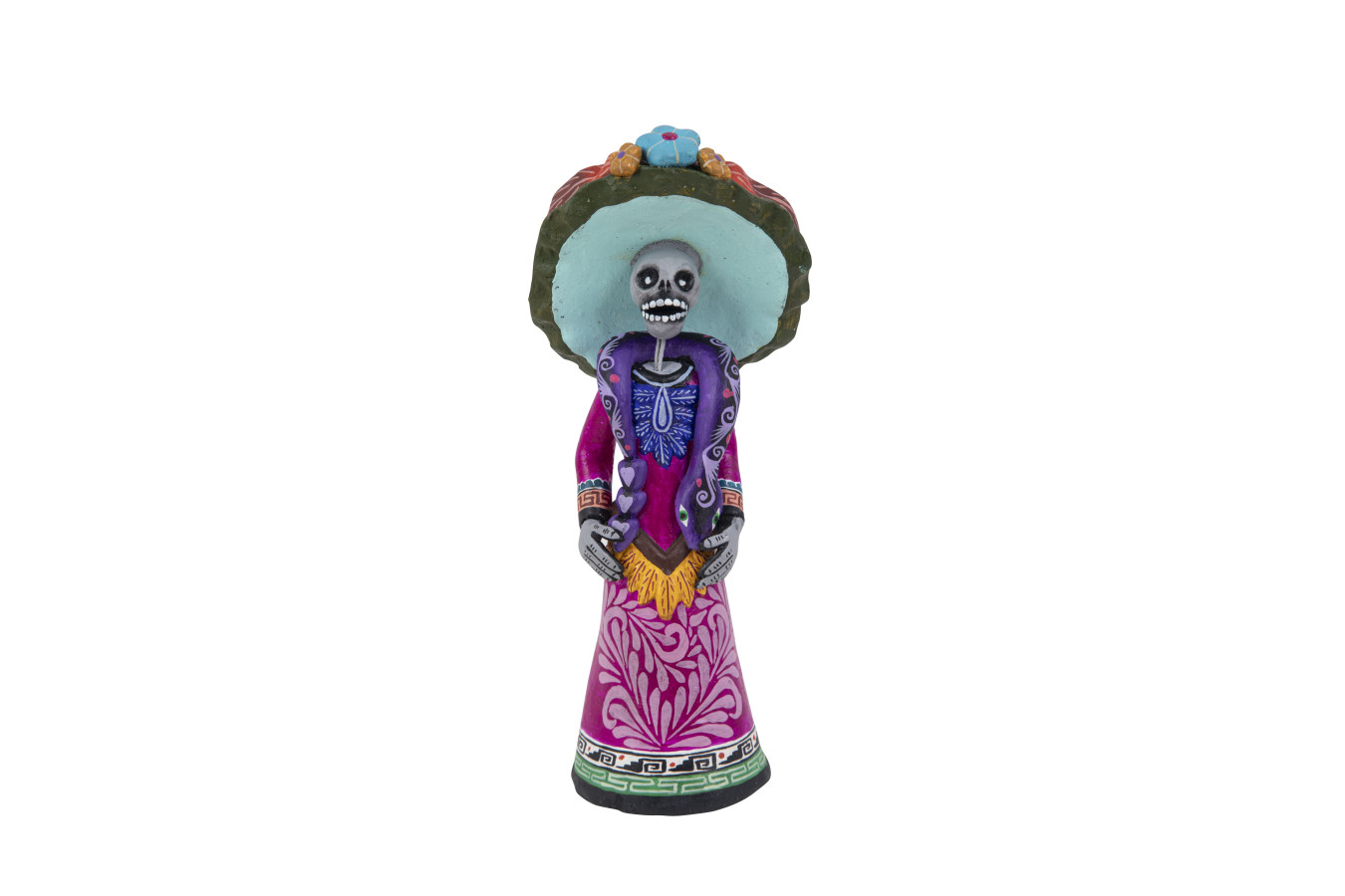 Catrina bulto - Figurka Catrina rękodzieło z gliny, wys. 20 cm