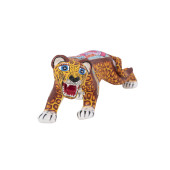 Jaguar real grecas - Jaguar figurka gliniana, rękodzieło Meksyk