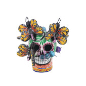 Craneo chi mariposa - mała czaszka, sztuka folkowa Meksyk
