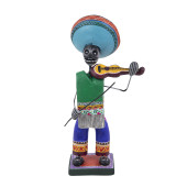 Musico rural - Figurka muzyk, rękodzieło z gliny