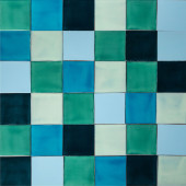 Azuta - Patchwork z płytek jednokolorowych - 90 szt, 1 m2