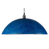 Sandia Azul XL - miedziana lampa sufitowa niebieska