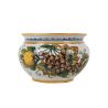 Vaso di limoni e uva S - włoska doniczka ceramiczna