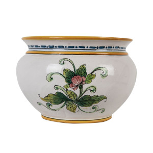 Vaso di limoni e uva S - włoska doniczka ceramiczna