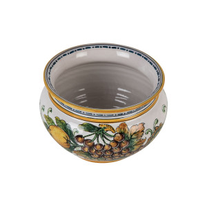 Vaso di limoni e uva S - włoska doniczka ceramiczna