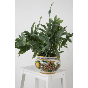 Vaso di limoni e uva S - włoska doniczka ceramiczna