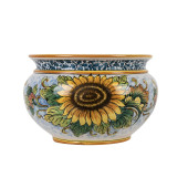 Sycylijska ceramiczna doniczka - Vaso di girasoli S