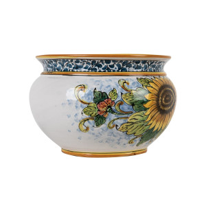 Sycylijska ceramiczna doniczka - Vaso di girasoli S