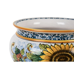 Sycylijska ceramiczna doniczka - Vaso di girasoli S