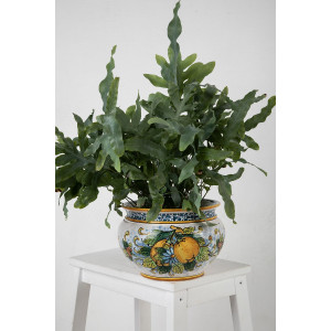 Ręcznie robiona sycylijska doniczka - Vaso di limoni S
