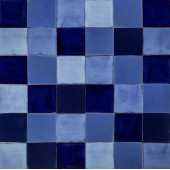 Azula - Niebieski patchwork z płytek jednokolorowych - 30 szt