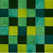 Verta - Zielony patchwork z płytek jednokolorowych - 30 szt