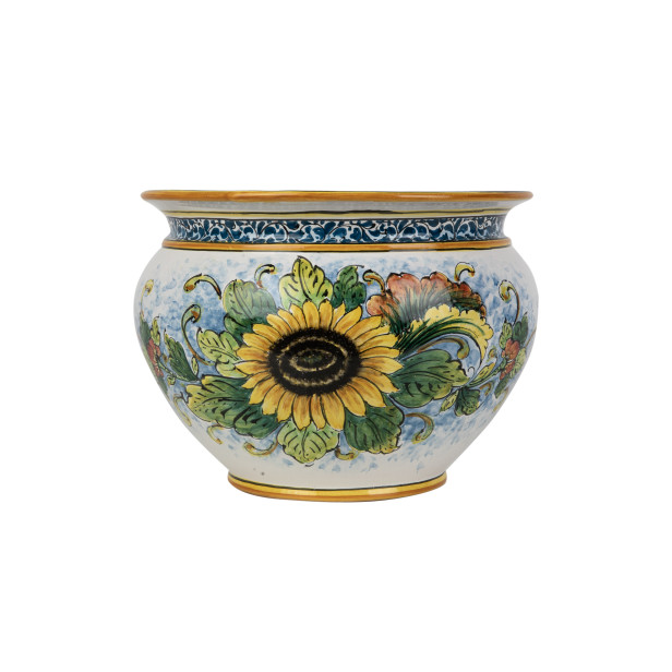 Vaso di girasoli M - sycylijska ceramiczna doniczka