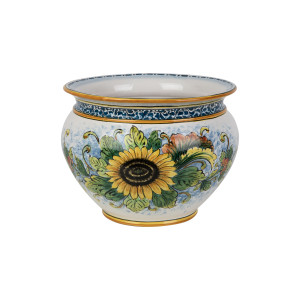 Vaso di girasoli M - sycylijska ceramiczna doniczka