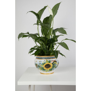 Vaso di girasoli M - sycylijska ceramiczna doniczka