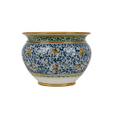 Vaso fiori di limoni M - ręcznie malowana włoska doniczka
