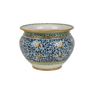 Vaso fiori di limoni M - ręcznie malowana włoska doniczka