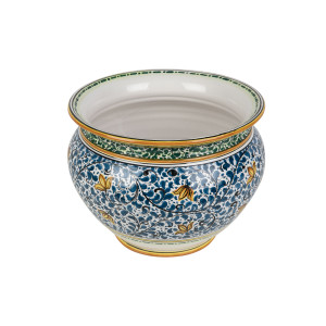 Vaso fiori di limoni M - ręcznie malowana włoska doniczka